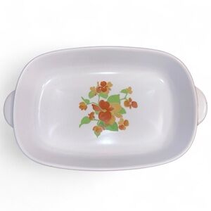 Noritake Progression China “Happy Days” Small Rectangle Baking Dish Vintage